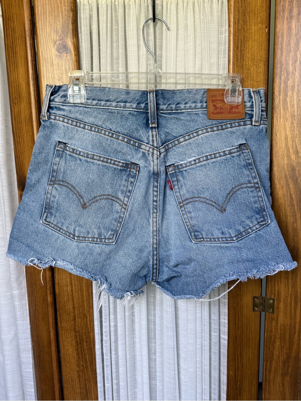 Levi's Blue Vintage Wash Cutoff Denim Shorts
